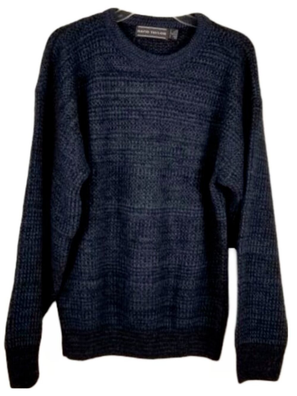 DAVID TAYLOR long sleeved 100% acrylic blue sweater size M